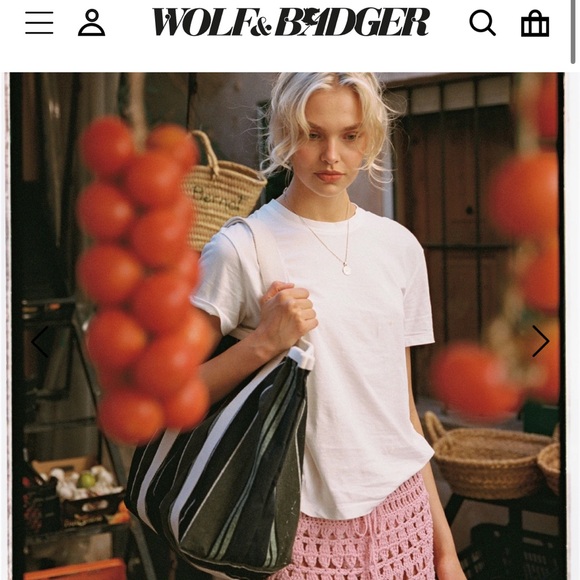 Madewell, Wolf & Badger, Gunes Swim Kit Beach Tote in cracked pepper - Picture 2 of 7